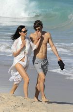 WENDI DENG at a Beach in St. Barths 12/29/2016