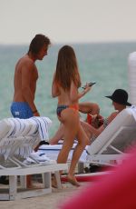 XENIA TCHOUMITCHEVA in Bikini on the Beach in Miami 12/07/2016