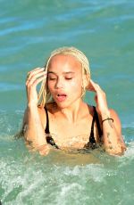 ZOE KRAVITZ in Bikini at a Beach in Miami 12/23/2016