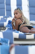 ZOE KRAVITZ in Bikini at a Beach in Miami 12/23/2016