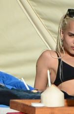 ZOE KRAVITZ in Bikini at a Beach in Miami 12/23/2016