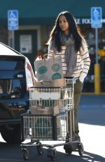 ZOE SALDANA Shopping at Whole Foods in Los Angeles 12/04/2016