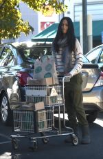 ZOE SALDANA Shopping at Whole Foods in Los Angeles 12/04/2016