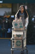 ZOE SALDANA Shopping at Whole Foods in Los Angeles 12/04/2016