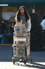 ZOE SALDANA Shopping at Whole Foods in Los Angeles 12/04/2016