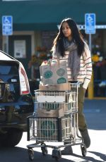 ZOE SALDANA Shopping at Whole Foods in Los Angeles 12/04/2016