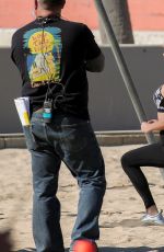 ADRIANA LIMA on the Set of Victoria