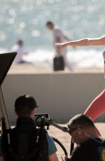 ADRIANA LIMA on the Set of Victoria