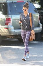 ALESSANDRA AMBROSIO in Tights Out in Los Angeles 01/16/2017