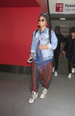 ALICIA KEYS at LAX Airport in Los Angeles 01/13/2017