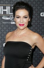 ALYSSA MILANO at NHL 100 Presented by Geico at Microsoft Theater 01/27/2017