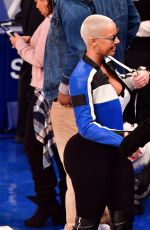 AMBER ROSE at Knicks Game in New York 01/16/2017