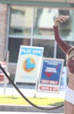 ANA BRAGA at a Gas Station in Studio City 01/30/2017