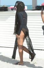 ANGELA SIMMONS at a Beach in Miami 01/12/2017