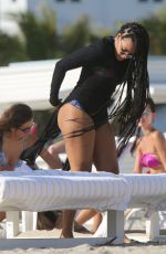 ANGELA SIMMONS at a Beach in Miami 01/12/2017