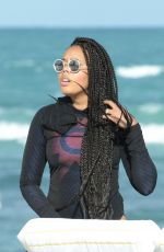 ANGELA SIMMONS at a Beach in Miami 01/12/2017