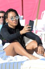 ANGELA SIMMONS at a Beach in Miami 01/12/2017