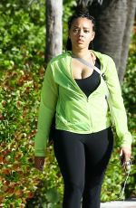 ANGELA SIMMONS Out and About in Miami 01/13/2017