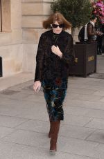 ANNA WINTOUR Arrives at Schiapparelli Fashion Show in Paris 01/23/2017