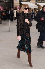 ANNA WINTOUR Arrives at Schiapparelli Fashion Show in Paris 01/23/2017