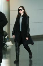 ANNE HATHAWAY at JFK Airport in New York 01/06/2017