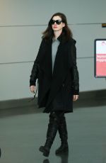 ANNE HATHAWAY at JFK Airport in New York 01/06/2017