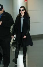 ANNE HATHAWAY at Los Angeles International Airport 01/06/2017