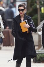 ANNE HATHAWAY Out and About in New York 01/27/2017