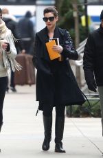 ANNE HATHAWAY Out and About in New York 01/27/2017