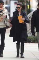 ANNE HATHAWAY Out and About in New York 01/27/2017