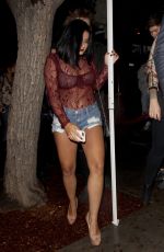 ARIEL WINTER in Cut-off Leaves Peppermint Club in West Hollywood 01/10/2017