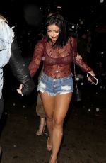 ARIEL WINTER in Cut-off Leaves Peppermint Club in West Hollywood 01/10/2017