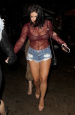 ARIEL WINTER in Cut-off Leaves Peppermint Club in West Hollywood 01/10/2017