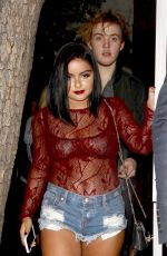 ARIEL WINTER in Cut-off Leaves Peppermint Club in West Hollywood 01/10/2017