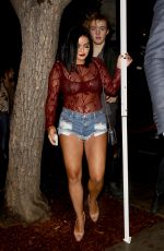 ARIEL WINTER in Cut-off Leaves Peppermint Club in West Hollywood 01/10/2017