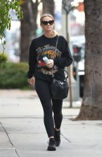 ASHLEE SIMPSON Heading to a Gym in Los Angeles 01/04/2017