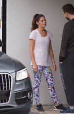ASHLEY GREENE with Her Trainer at a Gym in Los Angeles 01/04/2017