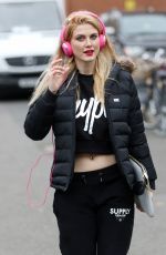 ASHLEY JAMES Arrives at Hoxton Radio in London 01/04/2017