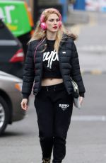 ASHLEY JAMES Arrives at Hoxton Radio in London 01/04/2017