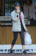 ASHLEY TISDALE Leaves a Hair Salon in Studio City 01/23/2017