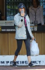 ASHLEY TISDALE Leaves a Hair Salon in Studio City 01/23/2017