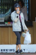 ASHLEY TISDALE Leaves a Hair Salon in Studio City 01/23/2017