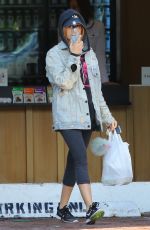 ASHLEY TISDALE Leaves a Hair Salon in Studio City 01/23/2017