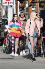 BELLA and DANI THORNE Out with Friends in Santa Monica 01/30/2017