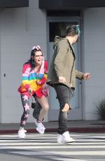 BELLA and DANI THORNE Out with Friends in Santa Monica 01/30/2017