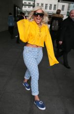 BEBE REXHA Leaves BBC Radio 1 in London 01/30/2017