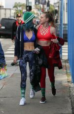 BELLA and DANI THORNE in Tank Tops Leaves a Workout in Los Angeles 01/05/2017