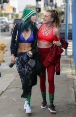 BELLA and DANI THORNE in Tank Tops Leaves a Workout in Los Angeles 01/05/2017