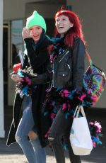 BELLA and DANI THORNE Leaves a Hair Salon in Los Angeles 01/16/2017