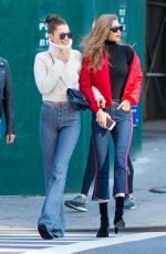 BELLA and GIGI HADID Out with Their Mother in New York 01/29/2017